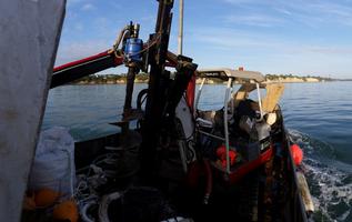 Piling Equipment Being Transported By Barge